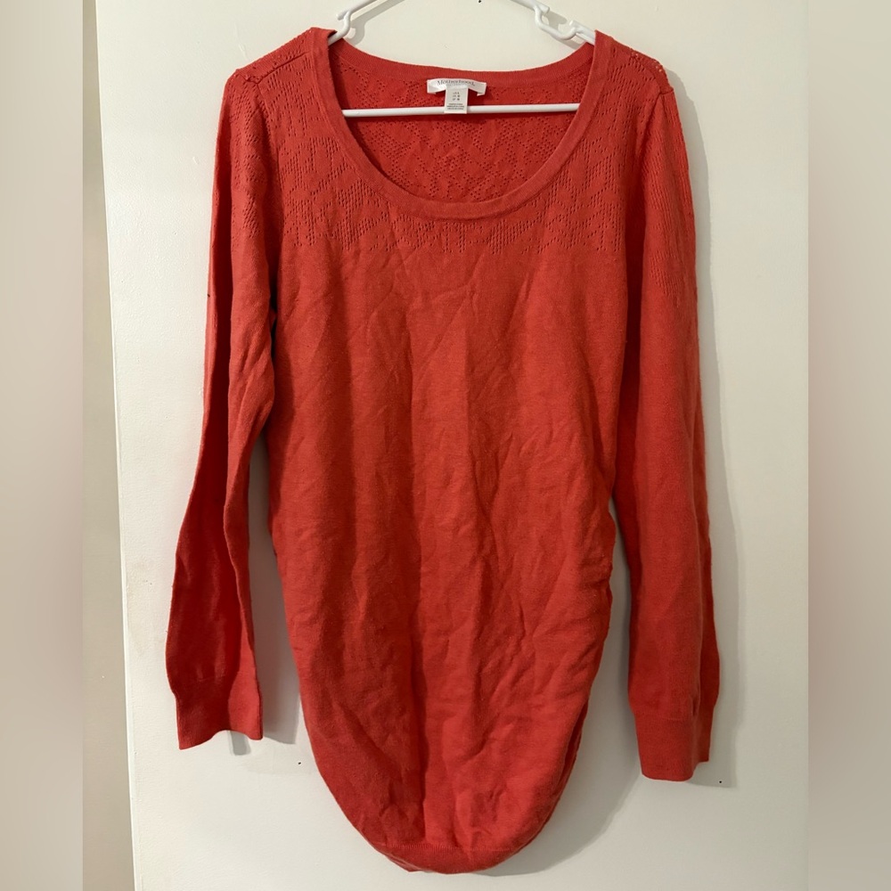 Motherhood Maternity Red Knit Top
